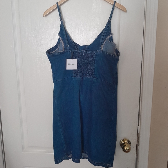 Blue Denim Midi Dress - Picture 2 of 3